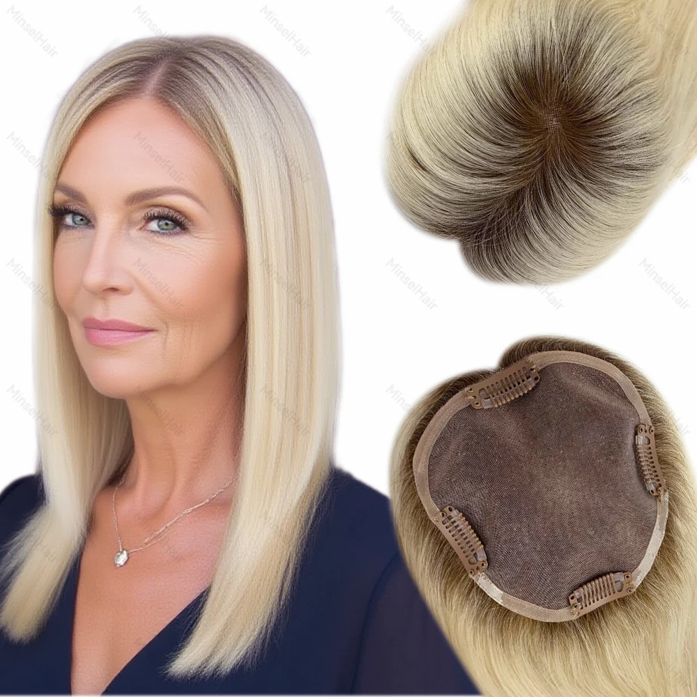 Balayage T3-60 قاعدة أحادية شعر بشري لعذراء 14 "16" كروشيه يدوي 130% كثافة قابلة للتنفس 100% واقعية خالية من العقدة