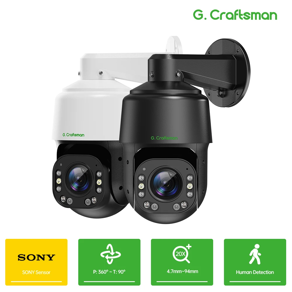 

C-R,PoE Security with 4K 8MP IMX415 PTZ Electronic Fence Human&Vehicle Detection Two-way Audio TF Card Slot Surveillance PM3 G.C