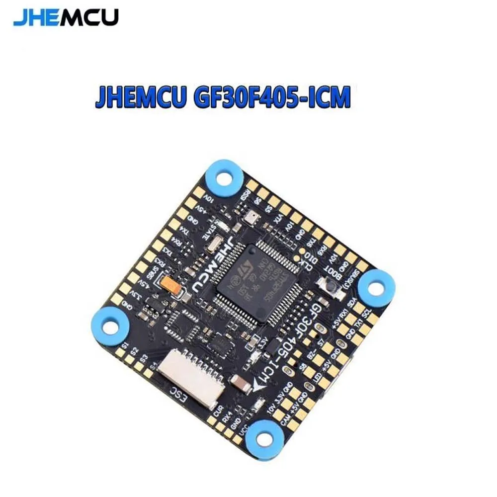 JHEMCU GF30F405 contrôleur de vol ICM42688 Baro OSD BlackBox 5V10V BEC 3S8S 30X30mm idéal pour les pièces de Drone RC FPV Freestyle