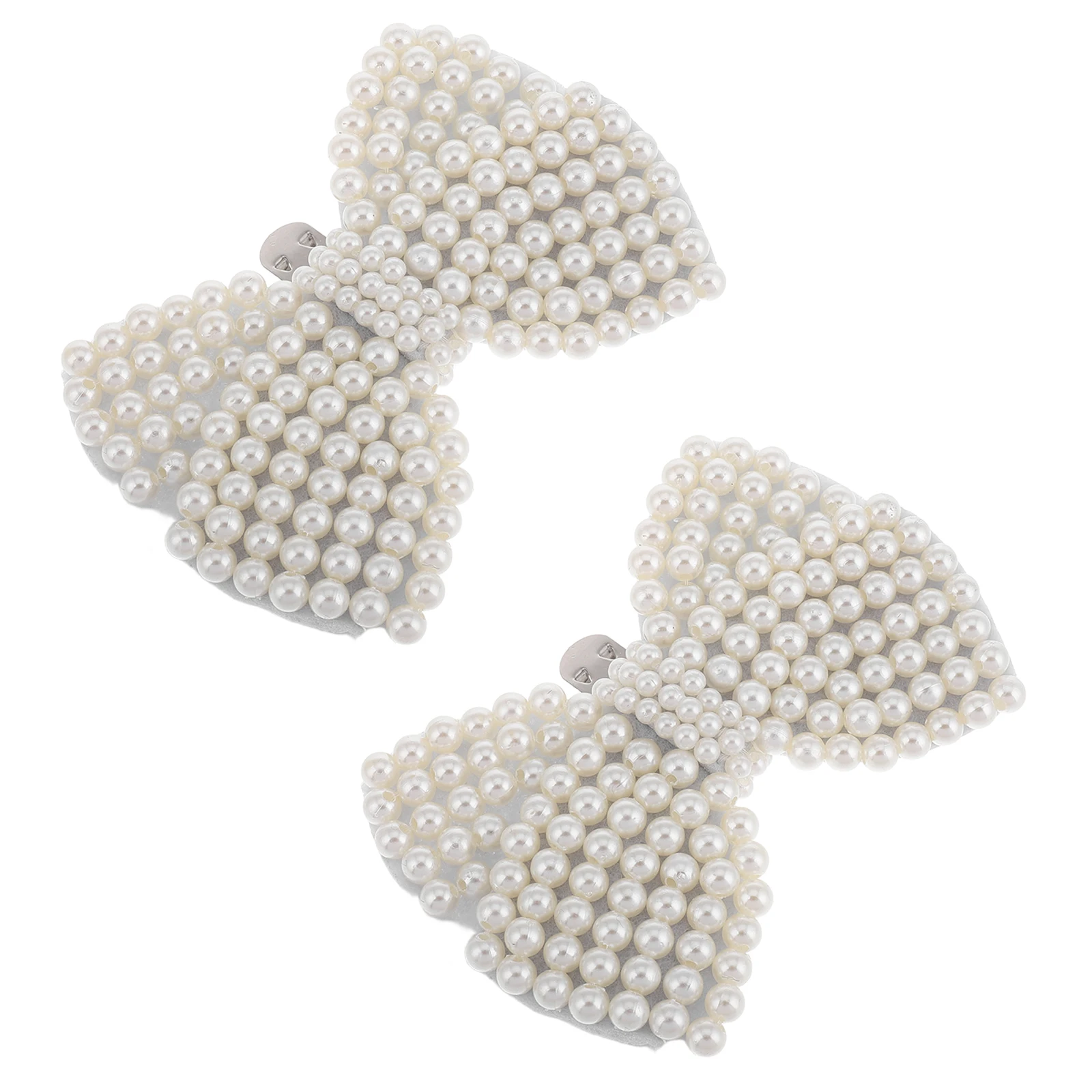 

2 pcs Elegant Bow Detachable Shoe Buckles For Women Removable White Clips Wedding Shoe Accessories Decorative Flats High Heels
