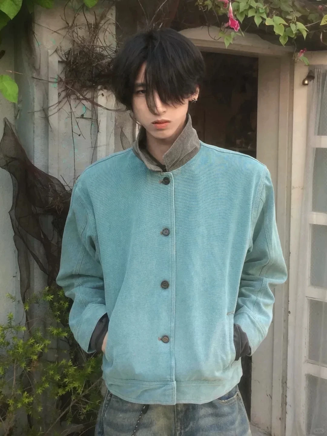 Washed Vintage Workwear Jacket Men's American Style Spring Autumn Cleanfit Loose Fit Long Sleeve Button up Casual Jacket