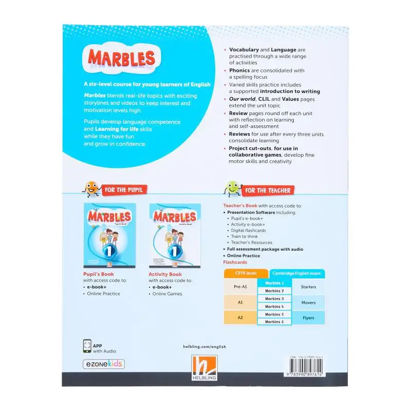 Marbles Activity Book 1  App  Ezonekids Herbert Puchta HELBLING Publishing House 9783990897614 Book