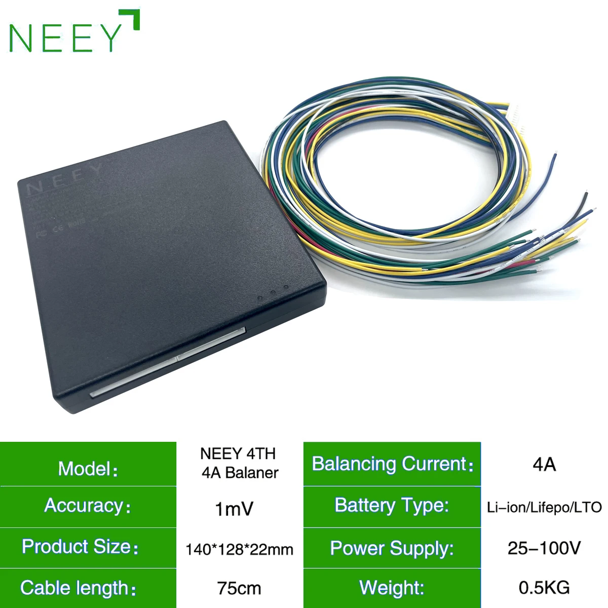 Neey-equilibrador activo de 4ª generación, batería Lifepo4, 8S, 24V, 12S, 36V, 14S, 16S, 48V, 24S, 25V, 100V, ecualización de energía inteligente de