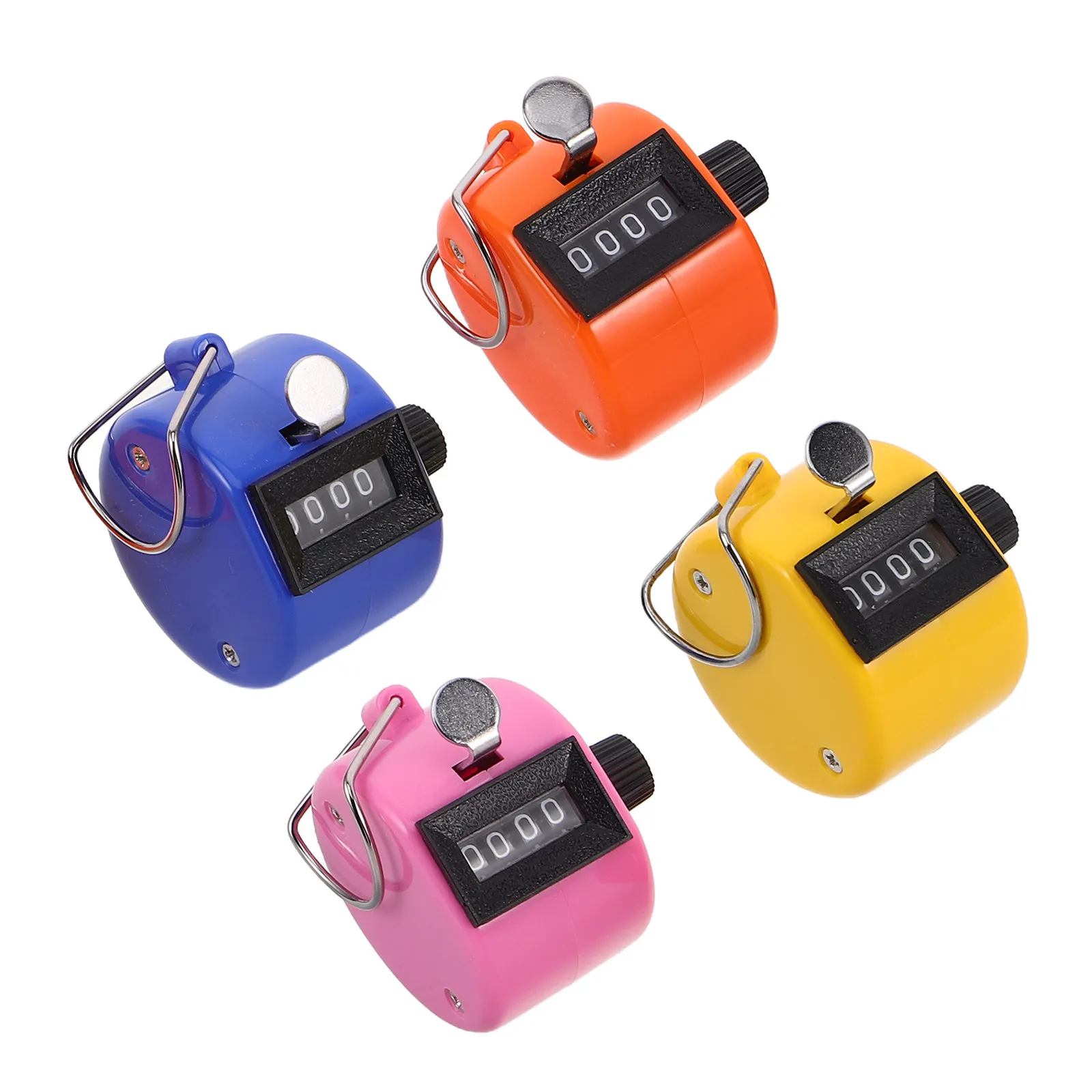 4Pcs Mini Colorful Hand Tally Counter Manual Counting Device for Sports Traffic School Office Event Use - view 4