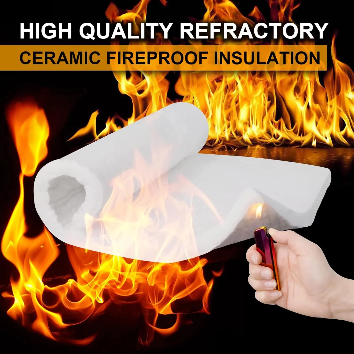 Containing Zirconium Fiber Blanket Insulation 2600f Baffle Fire Blanket For Stoves Furnace  Kilns Fire Bricks Boilers Kiln