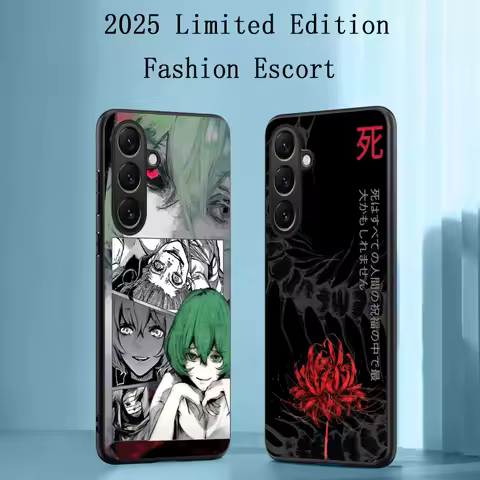 Tokyo Ghoul kaneki classic japan Anime Phone Case For Samsung Galaxy S25 S24 S23 S22 S21 S20 Plus Ultra Note20 Soft Black