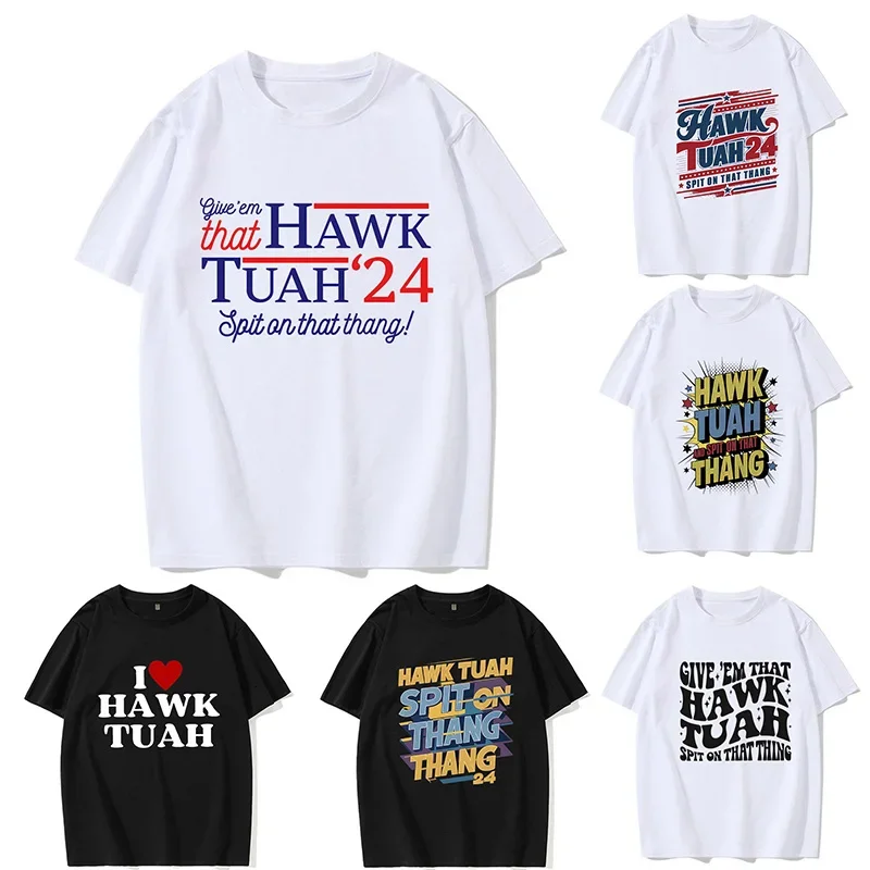 90s Hot Sale Shirt Hawk Tuah 24 Spit on That Thang Vintage Short Sleeve T Shirt O Neck Clothes Classic T-shirt Tshirt Men Women