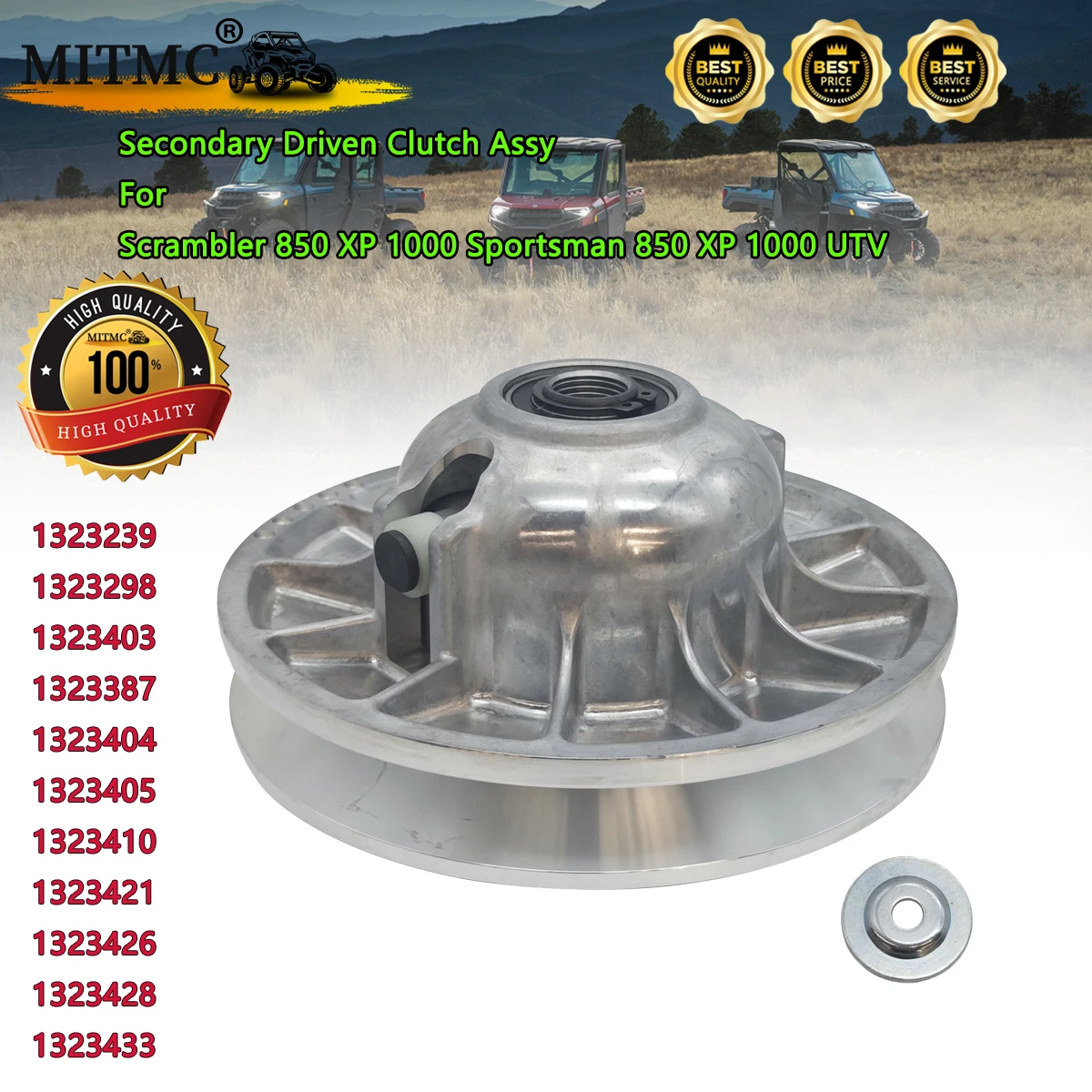 

Secondary Driven Clutch Assy For Scrambler 850 XP 1000 Sportsman 850 XP 1000 UTV 1323239 1323298 1323403 1323387 1323404 1323405