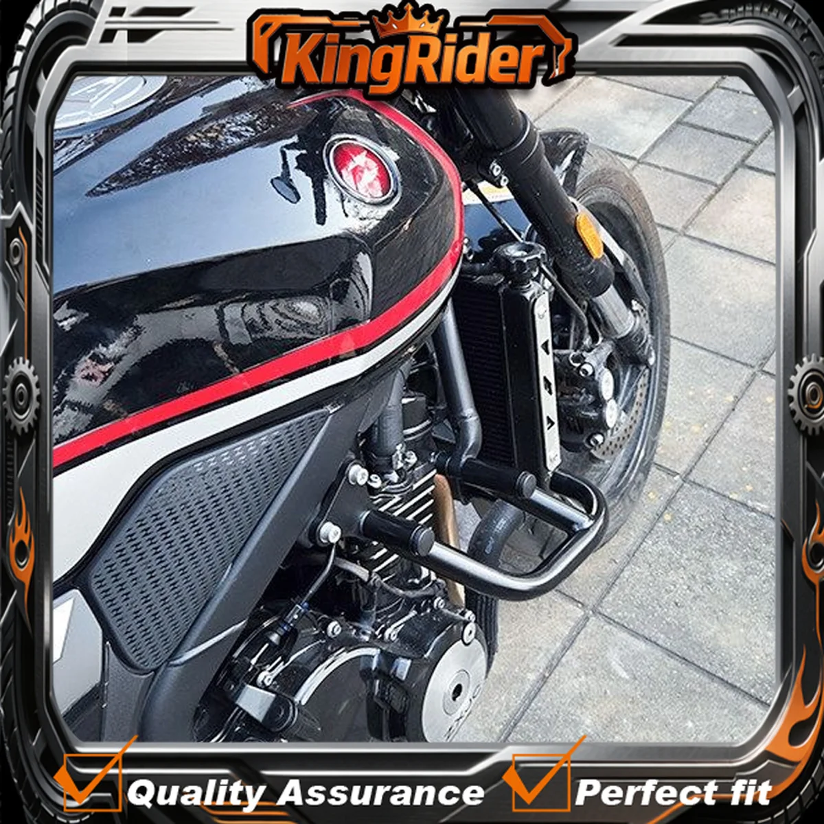 

Fit For ZXMOTO ZXJC 500F Motorcycle carbon steel bumper anti fall bar water tank protection bar modified accessories
