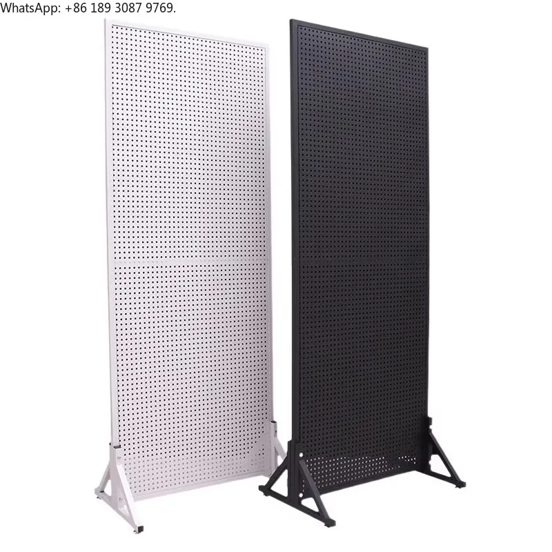 Vertical Standing Pegboard Display Shelf With Round Holes For Kitchen Accessories Jewelry And Supermarket Merchandise