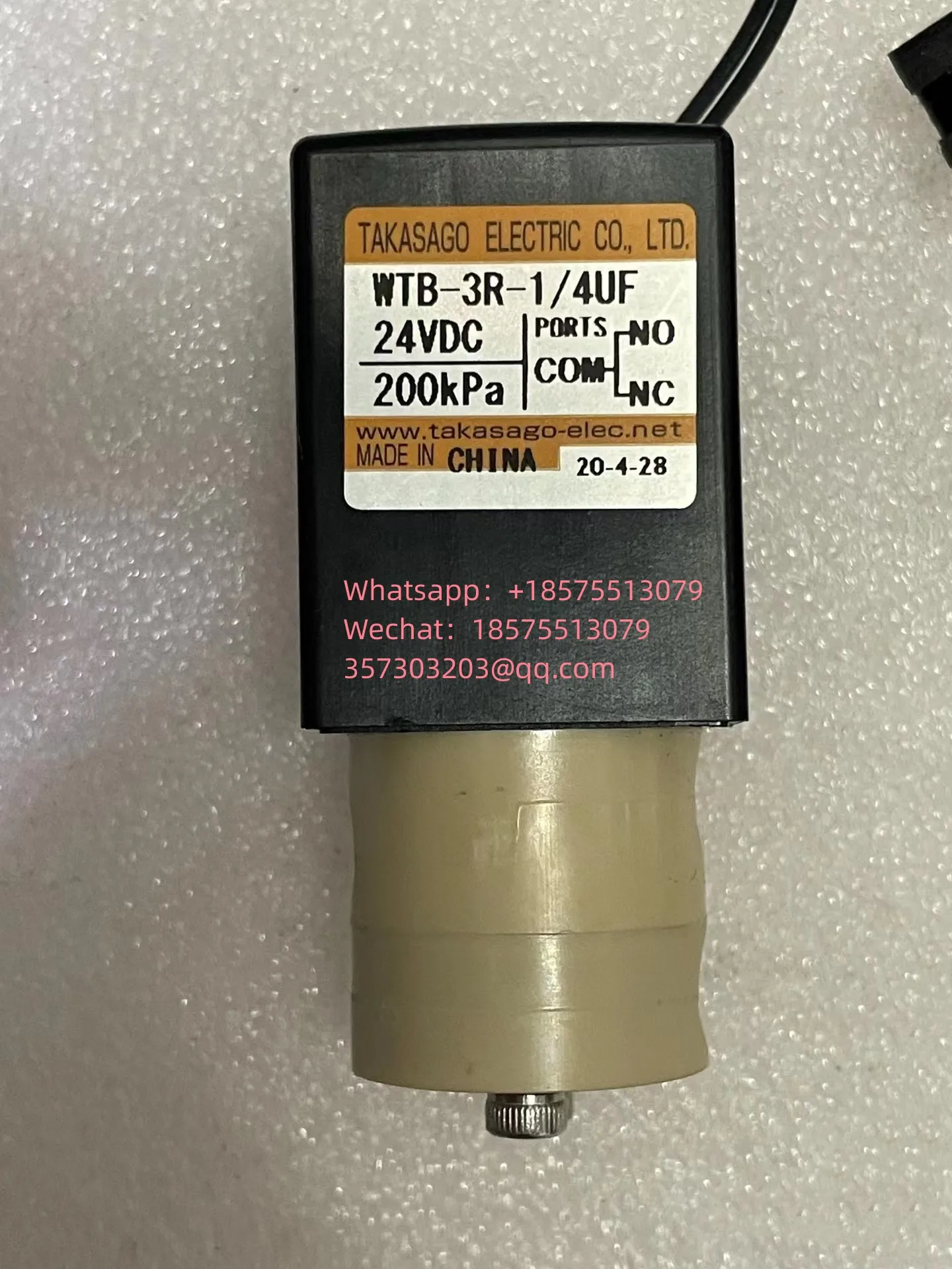 For TAKASAGO Three-way Solenoid Valve MTB-3R-1-4UF USED