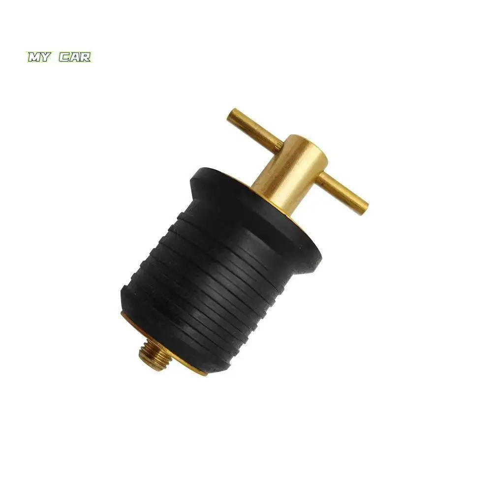 

T-Handle Boat Drain Plug Twist -Turn Easy To Install Marine Rubber Plugs Brass/Stainless Steel Handle Lightweight