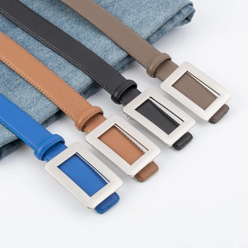 

2024 New Genuine Leather Women's Belt Leather Paired with Jeans Casual Pants Belt Fashionable and Versatile 2.8cm Width