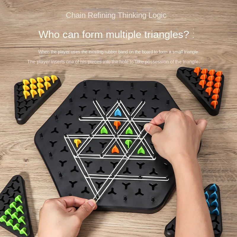 Nowa geometria łańcuszek szachy Puzzle trójkąt szachy gra komputerowa gumka szkolenia interakcja rodzinna ćwiczenia myślenie zabawki prezenty