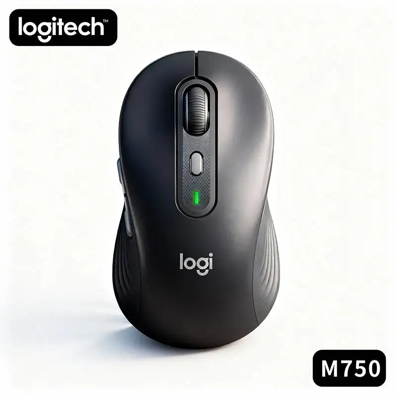 

Беспроводная мышь Logitech M750, эргономичный дизайн, многоустройство, Bluetooth и бесшумный щелчок 2,4 ГГц для офиса, домашнего ПК, ноутбука