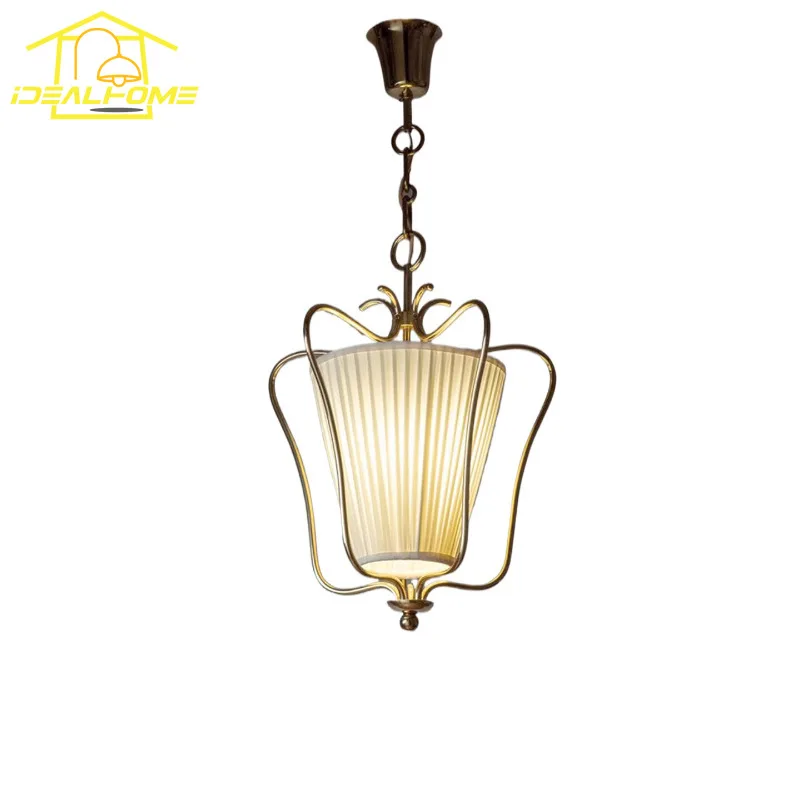 

Medieval Austrian Classical Fabric Pendant Lights LED E27 French Vintage Hanging Lamp Restaurant Dining Room Bedside Bedroom Bar