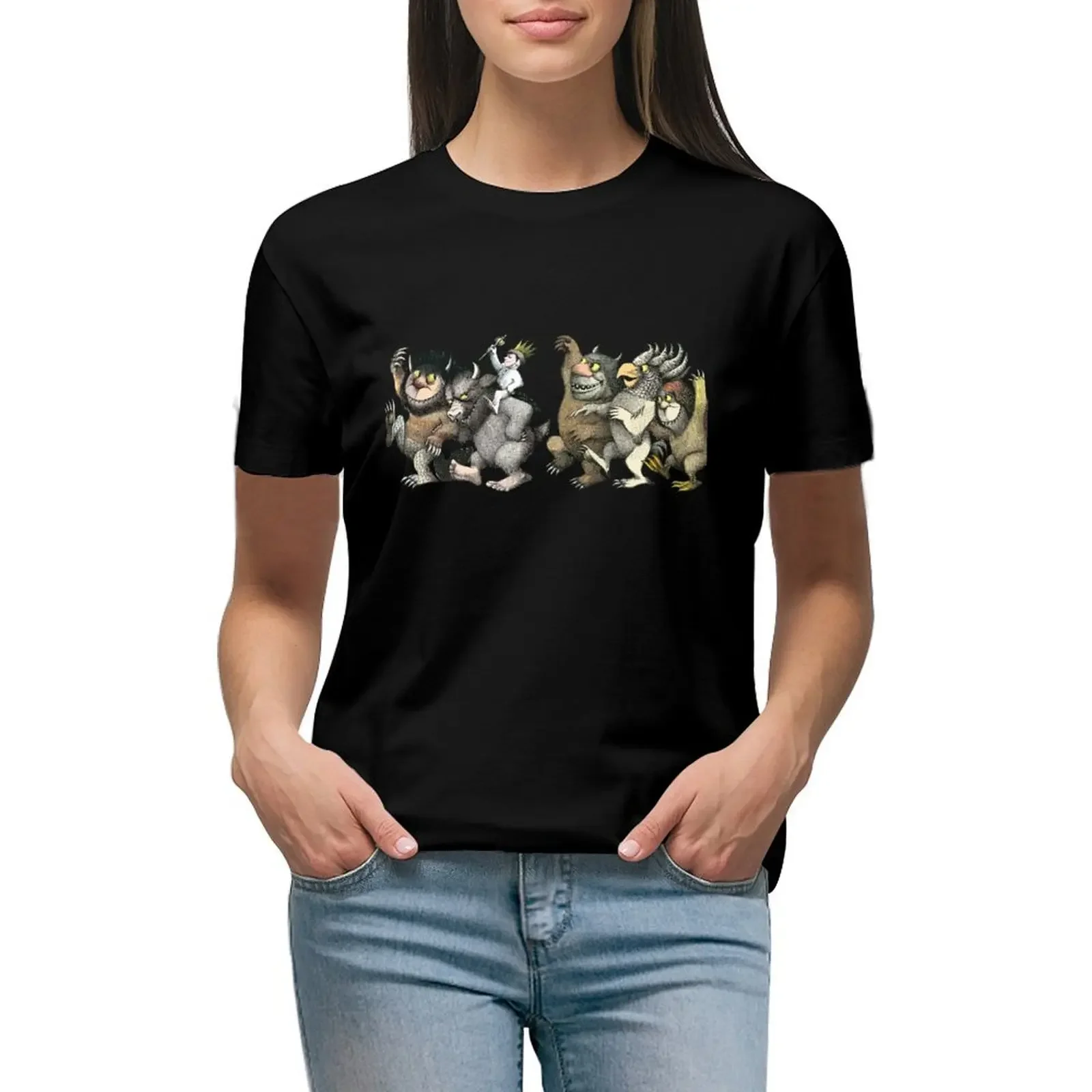 

Wild Things Romp Graphic T-Shirt anime Short sleeve tee shirts graphic tees blanks korean Women's clothes