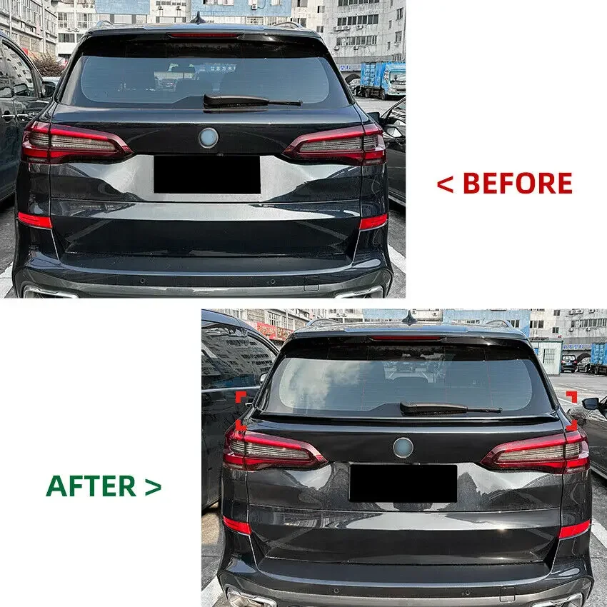 Fit for BMW X5 G05 2019-2023 Rear Middle Spoiler Rear Trunk Lid Car Spoiler Wings Carbon Fiber Look MP Style Car Tail