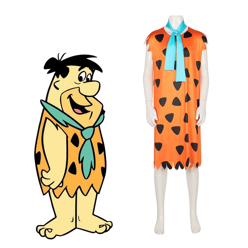 

Modern Stone Age Family Cosplay Costume Halloween Role-playing Clothes the Flinstones Fred Polyester Fiber 100% Women's Fashion