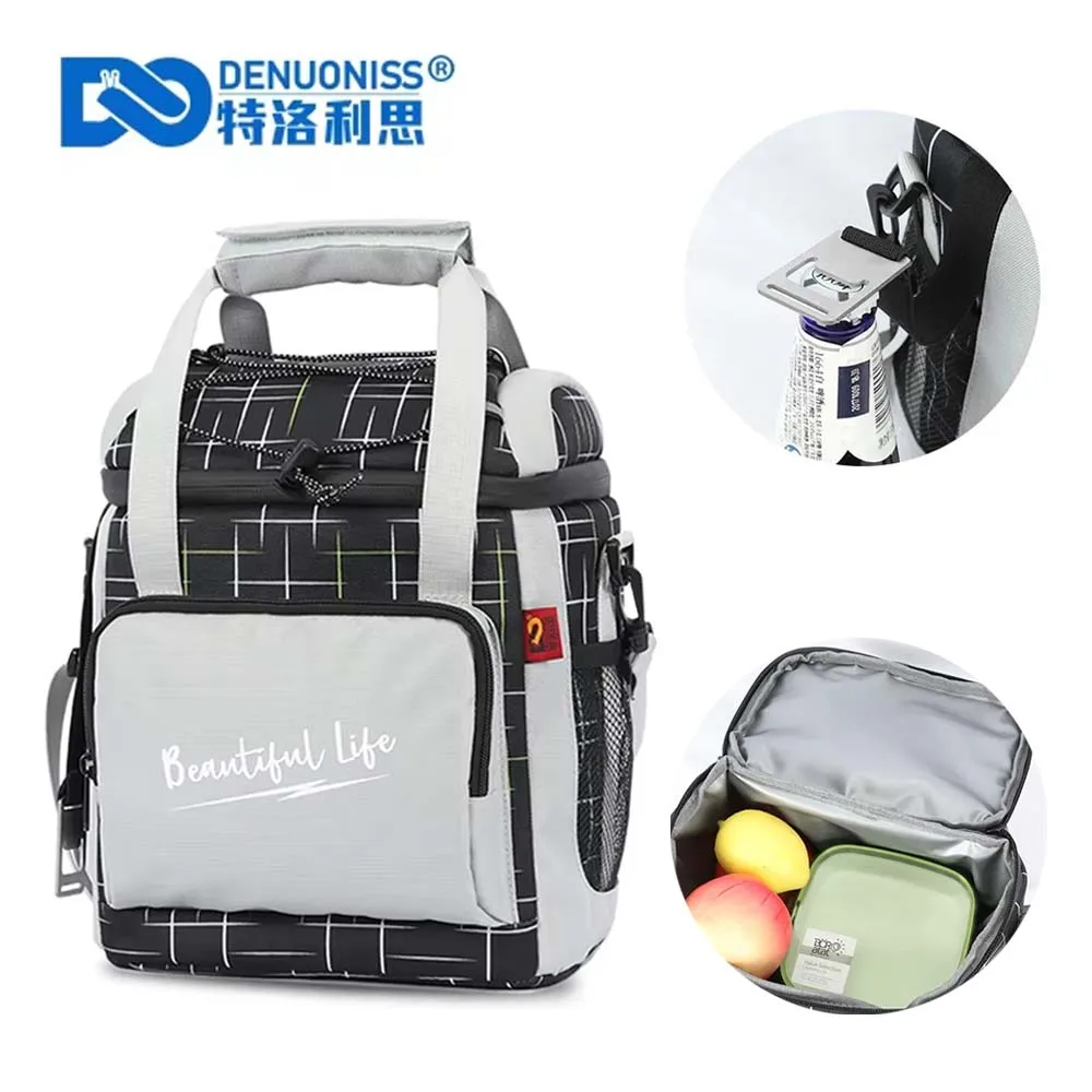 DENUONISS New Milk Cooler Bag 16 Cans Waterproof Portable Food Picnic Beer Bag Work Lunch for Adult Men,Women Insulation Bag
