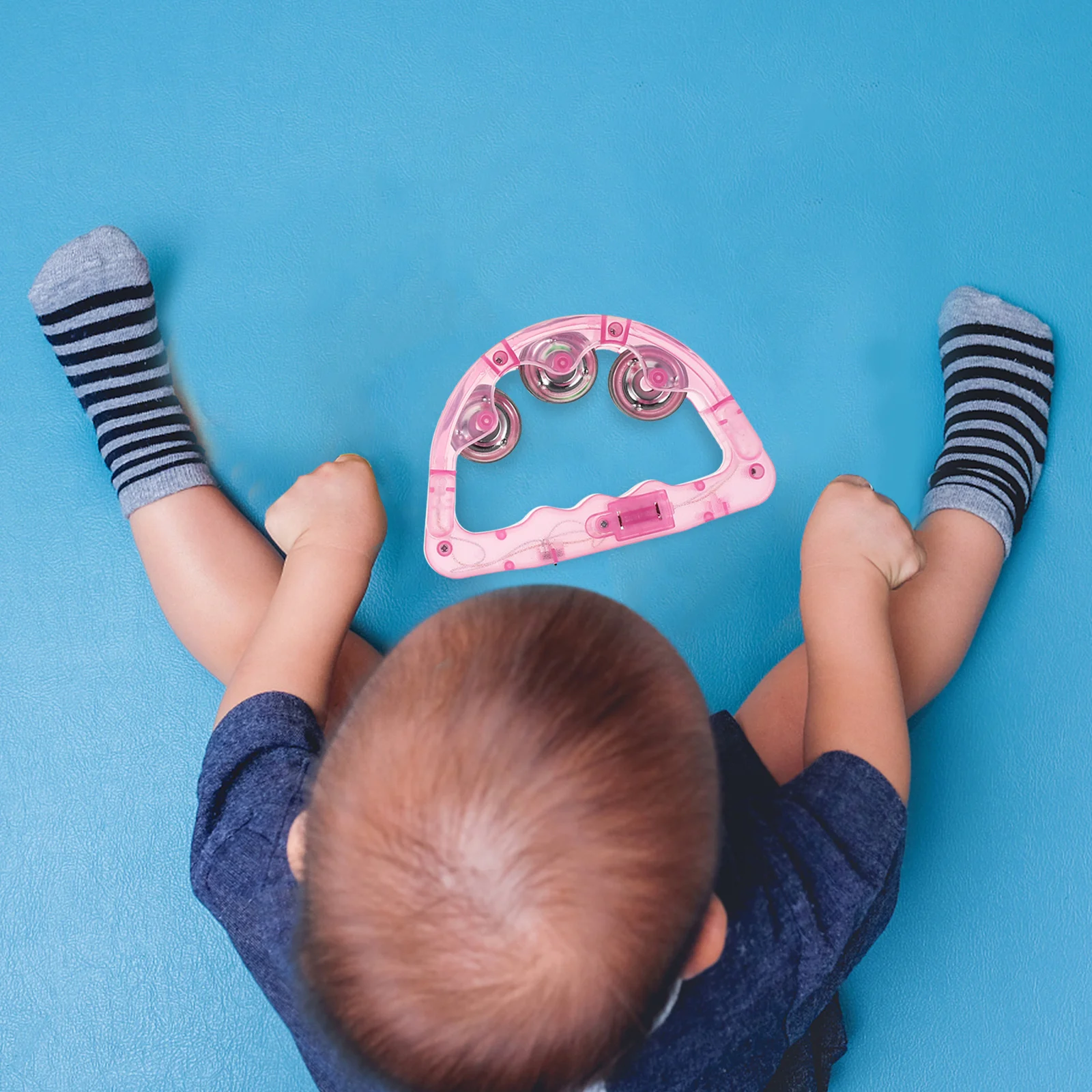 

8pcs Luminous Handbell Led Light Tambourine Kids Flashing Party Percussion Instrument Shaking Playthings