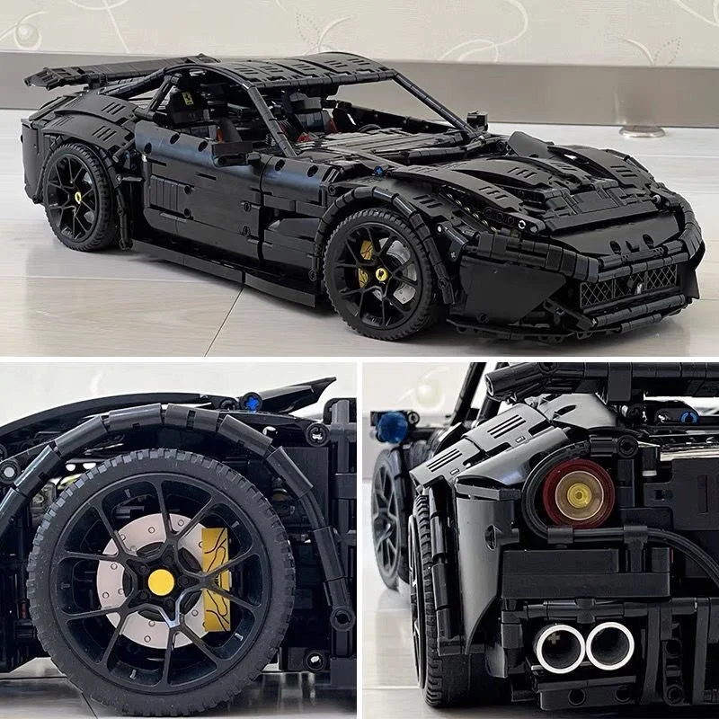 New High-Tech 91102 3097Pcs Creative Moc F12 Super Sport Black Racing Car Model RSR Bricks Building Blocks Toys christmas Gifts