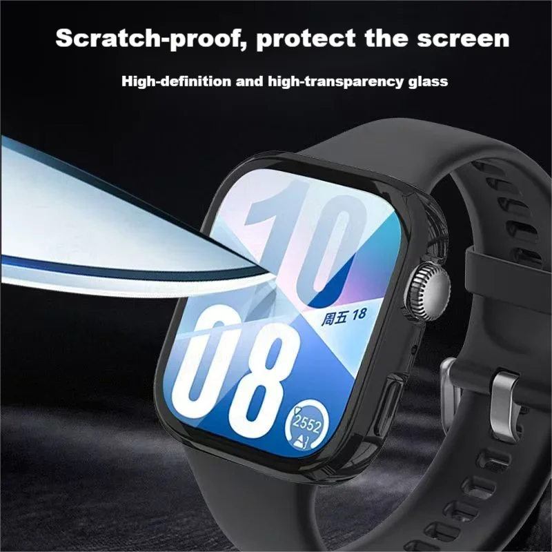 HD Tempered Glass+PC Case For Huawei Watch Fit 4/3 Screen All-around Protection Shell For Huawei Watch Fit 3/4 Pro Bumper Cover