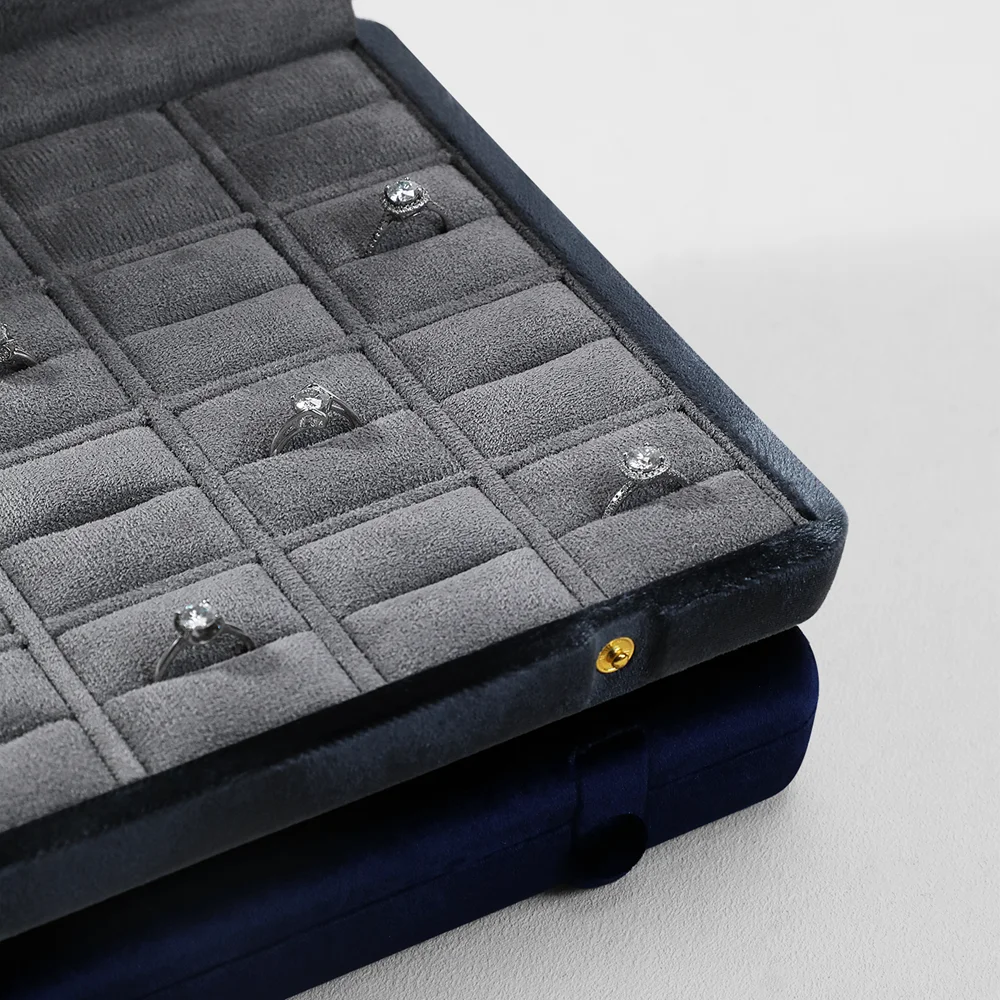 Yinbeini المخملية مجوهرات حقيبة للتخزين حلقة القرط قلادة حقيبة للتخزين XB002