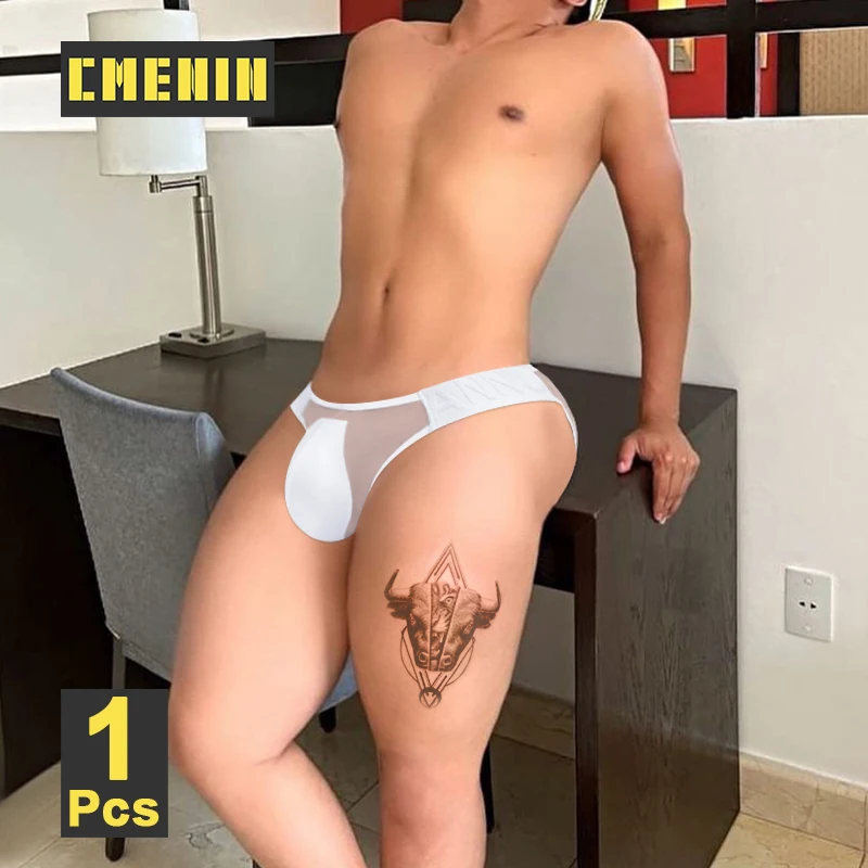 CMENIN Summer Ultra-thin Men Briefs Sexy Transparent Mesh Men\'s Panties Sissy Slips Gays Underwear Male Breathable Underpants