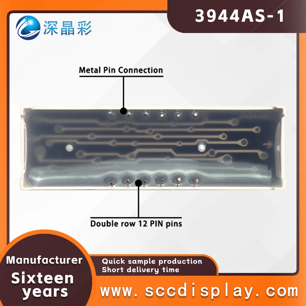 0.39-inch four digit display 3944AS-1 With decimal point  high brightness LED red light digital display tube, dual row 12 pin