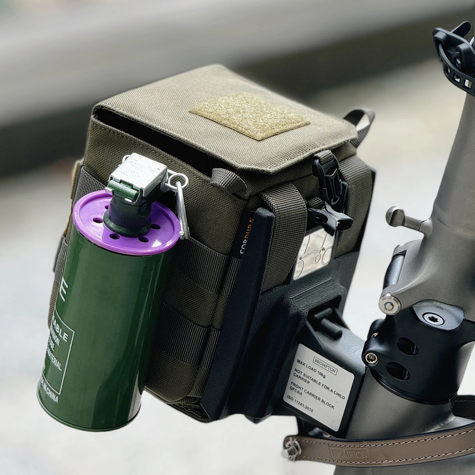 Torba taktyczna wielofunkcyjna DC Magnetic z mocowaniem do roweru składanego Brompton, akcesoria do modernizacji.