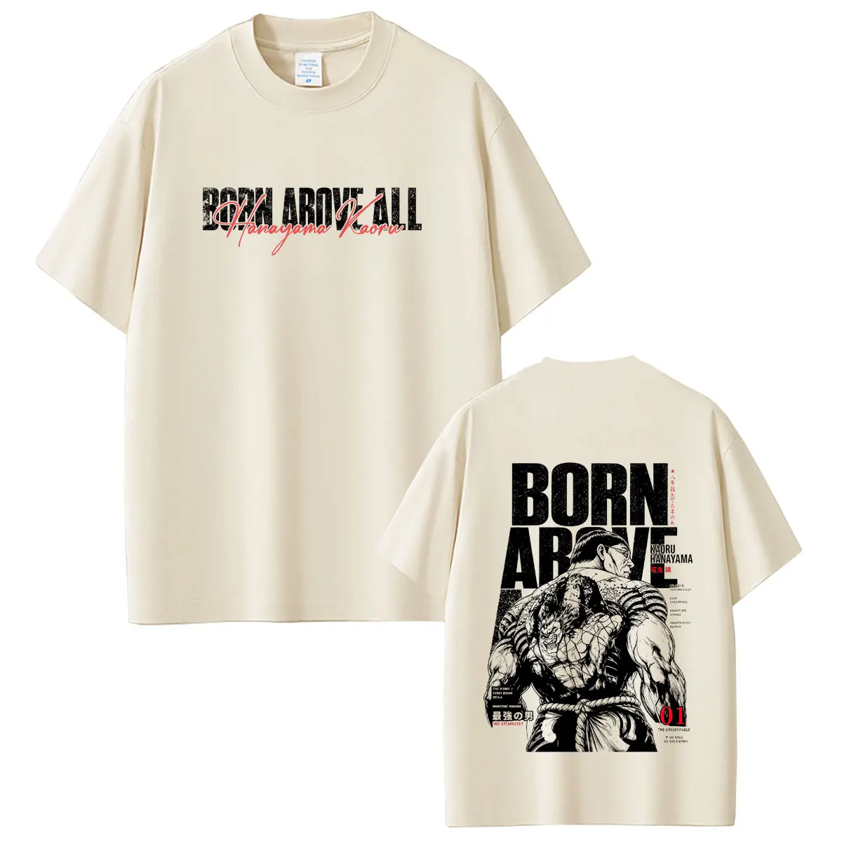 Anime Baki Hanayama Kaoru Graphic T-shirt Male Manga Harajuku T Shirts Summer Men Women Casual Oversized Crewneck Tshirt Tops