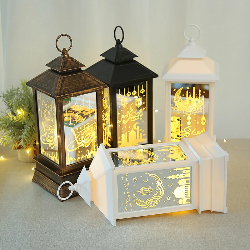 Linterna LED de luz musulmana Eid Mubarak, decoración para el hogar, Festival musulmán islámico, fiesta, Ramadán Kareem, decoración, regalos para el hogar