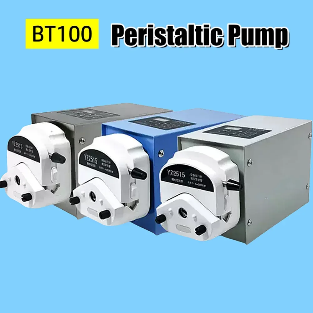 Bomba peristáltica de aço bt100, laboratório yz1515/yz2515, bomba de distribuição de fluxo constante, máquina de enchimento de passo autoescorvante