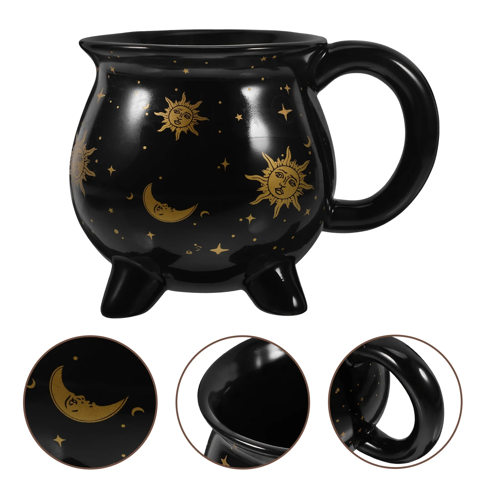 

Ceramic Coffee Mug Cup Glossy Finish Perfect for Hot Chocolate Tea Milk Juice Porcelain Cauldron Mug