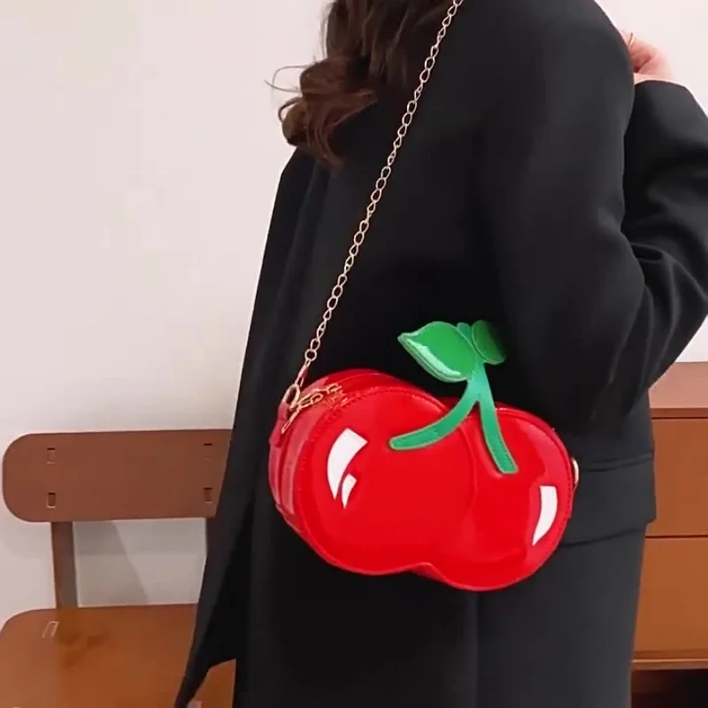 

Women Shoulder Bag Cherry Shaped Flap Bag for Women Cute and Personalized Chain Crossbody Bag Women Fashoin Handbag