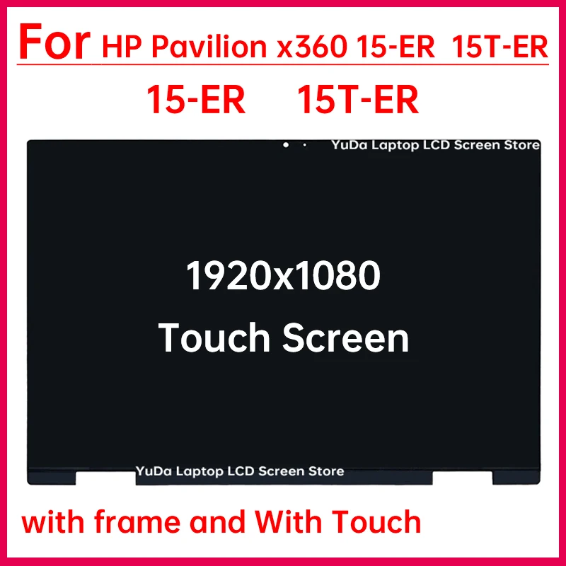 15.6 Inch Touch Screen For HP Pavilion x360 15-er TPN-W147 LCD Display Digitizer With Frame Assembly Replacement FHD 1920x1080