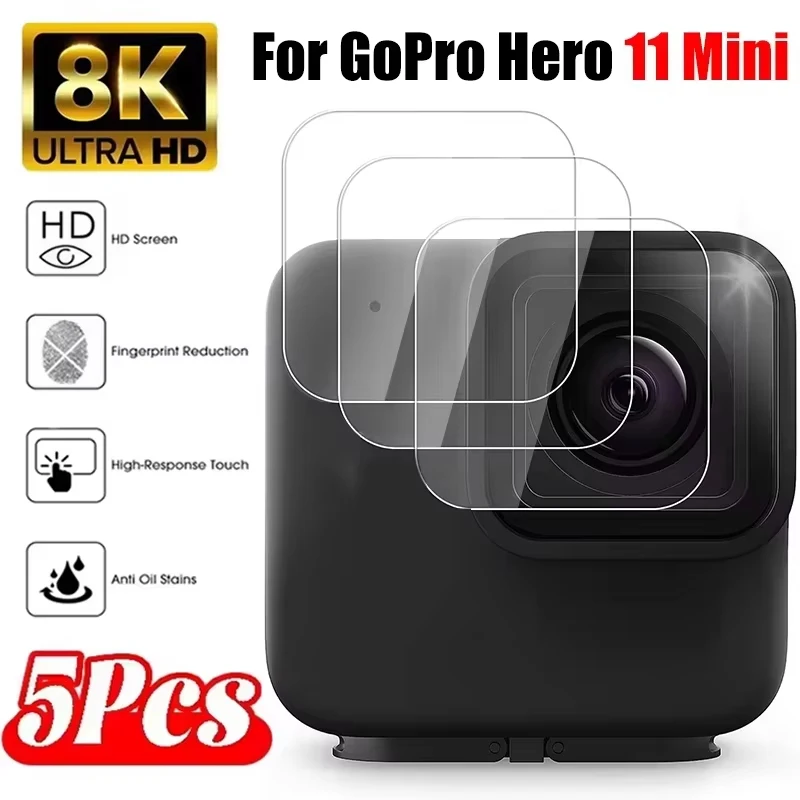 For GoPro Hero 11 Mini Black Lens Tempered Glass Screen Protector Film Anti-scratch Protective Cover for Hero 11Mini Accessories