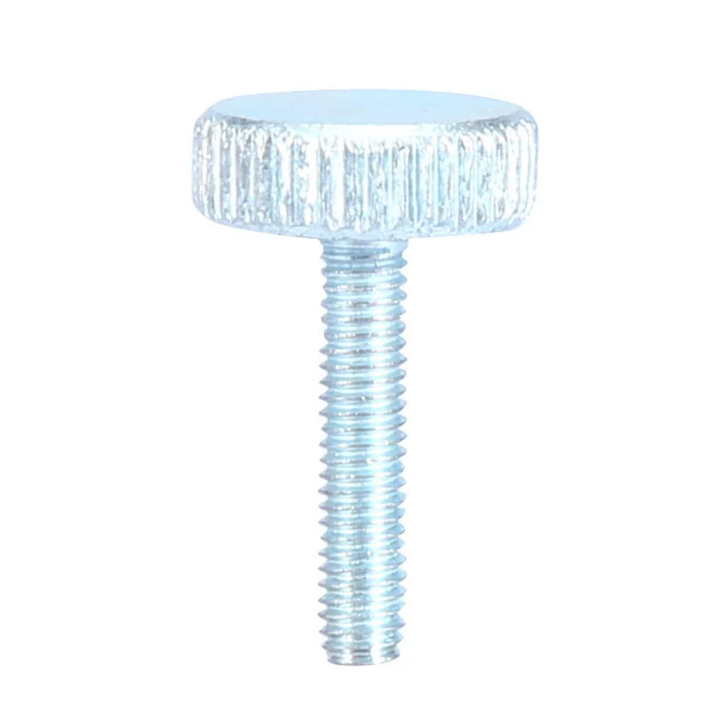 30pcs Premium Fully Threaded Knurled Head Bolts Flat Knurled Head Single Layer Step Threaded Grip Knobs Thumb Screws TV Mount