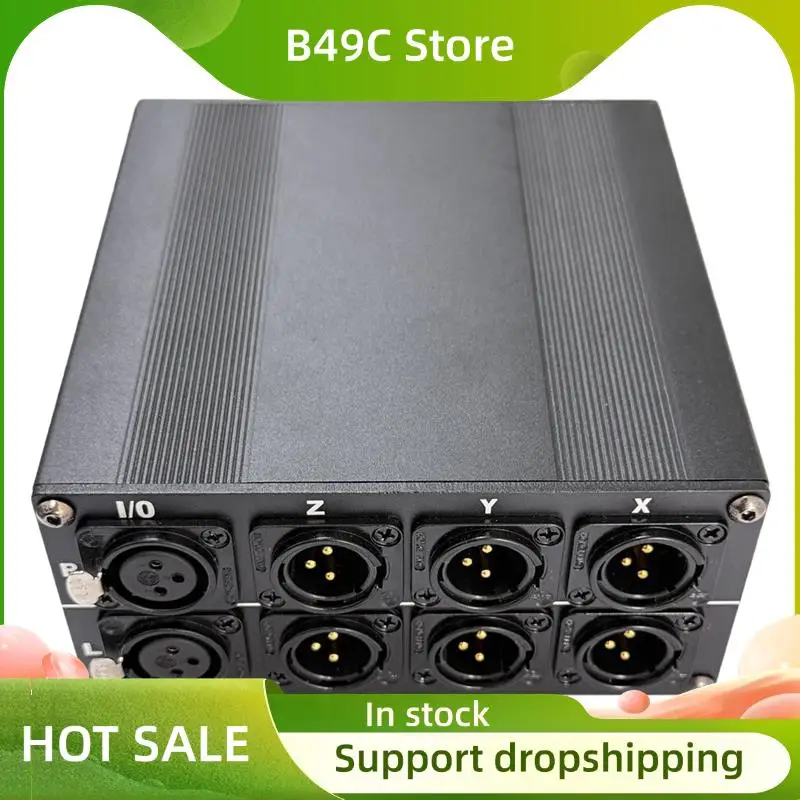 

B49C 3-Way Passive Stereo Audio Switcher XLR Audio Switcher XLR 3-Male 1-Female Switcher 3 In 1 Out Or 1 In 3 Out Splitter Box