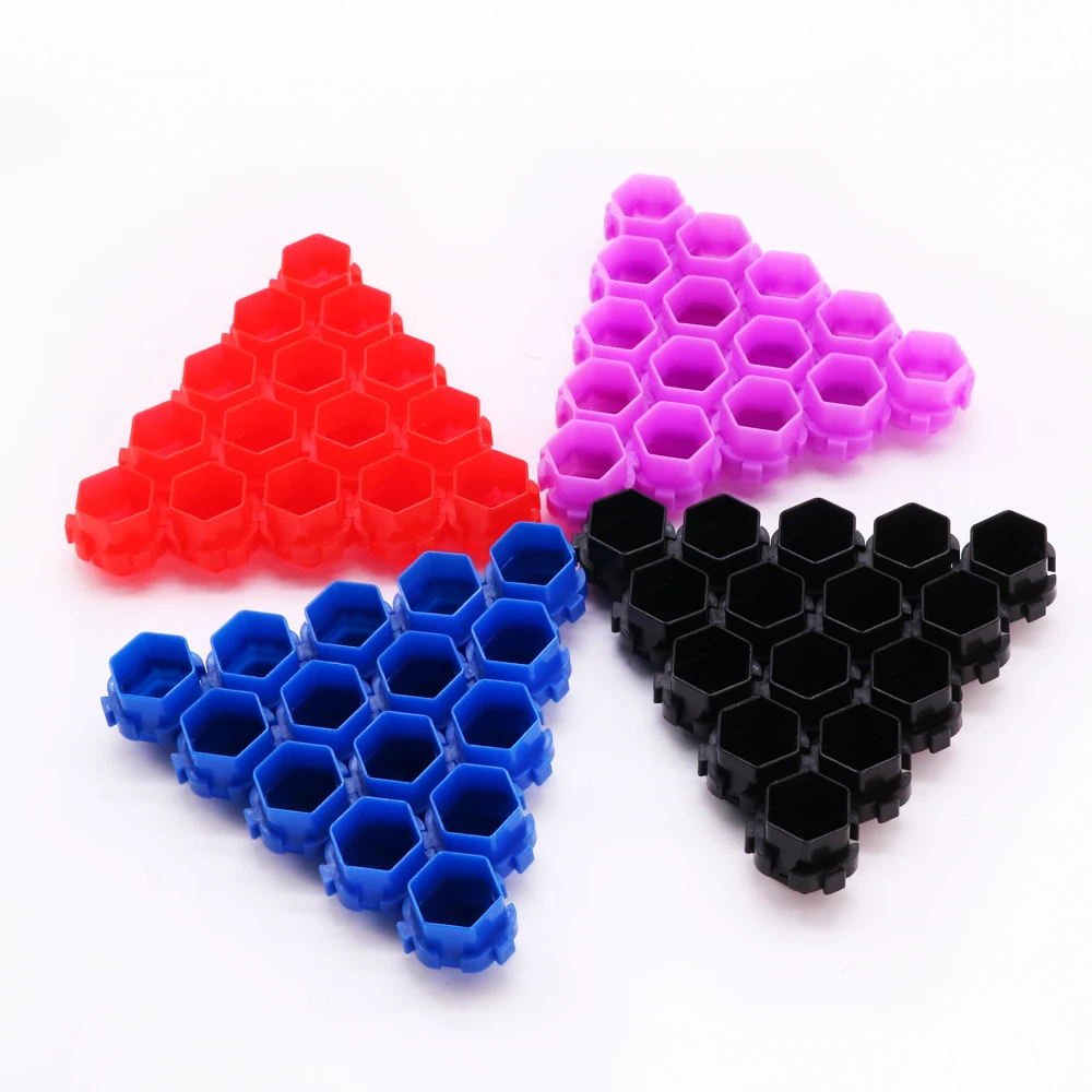 100pcs Spliceable Disposable Ink Cups Holder Safe Pigment Container Tattoo Supplies For Beginner Body Art Multiple Colors 15mm