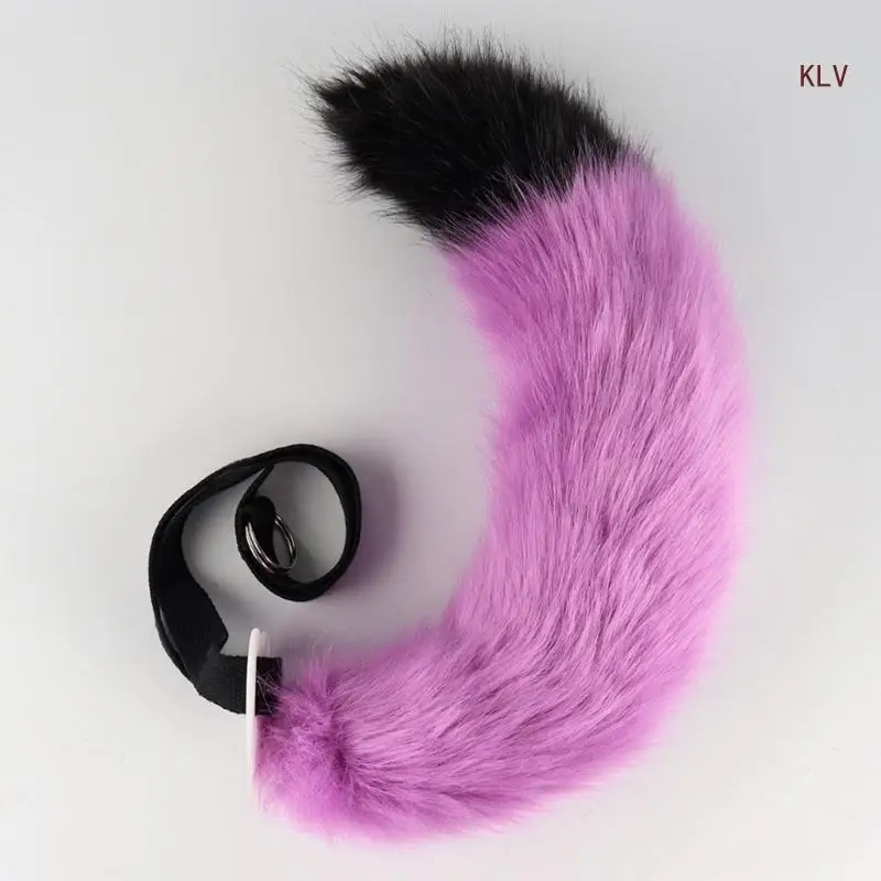 Foxes Ears and Tail Set Furry Foxes Ears Headband with Tail Halloween Cosplay Party Foxes Costume Accessories Kids Adult