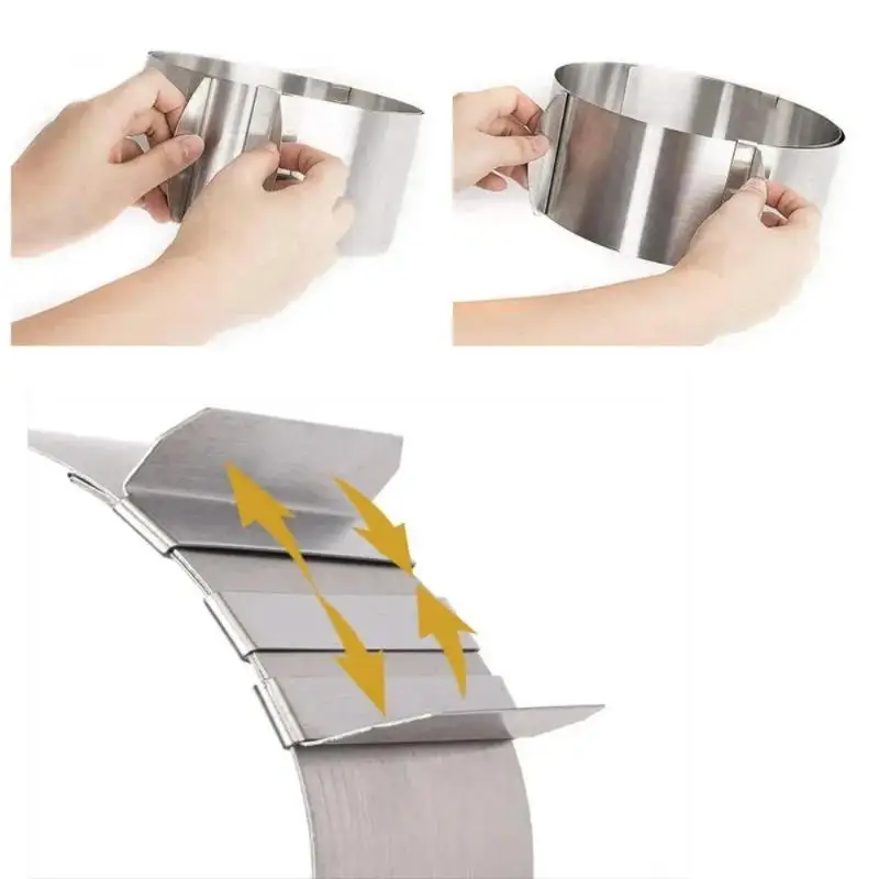 

Professional Adjustable Cake Ring Mold, Stainless Steel Telescopic Ring for Precise Mousse, Cheesecake & Layer Cakes