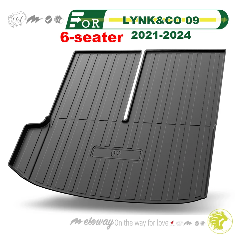 For LYNK&CO 09/EMP 2021-2024 Custom Fit Car Trunk Mat All Season Black Cargo Mat 3D Shaped Laser Measured Trunk Liners