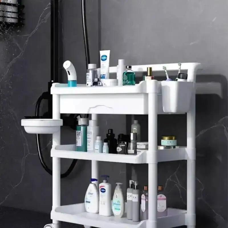 Beauty Cart Eyelashes Aesthetics and Organizer Folding Hair Salon Furniture Accessories Extension Trolley on Wheels and Drawers