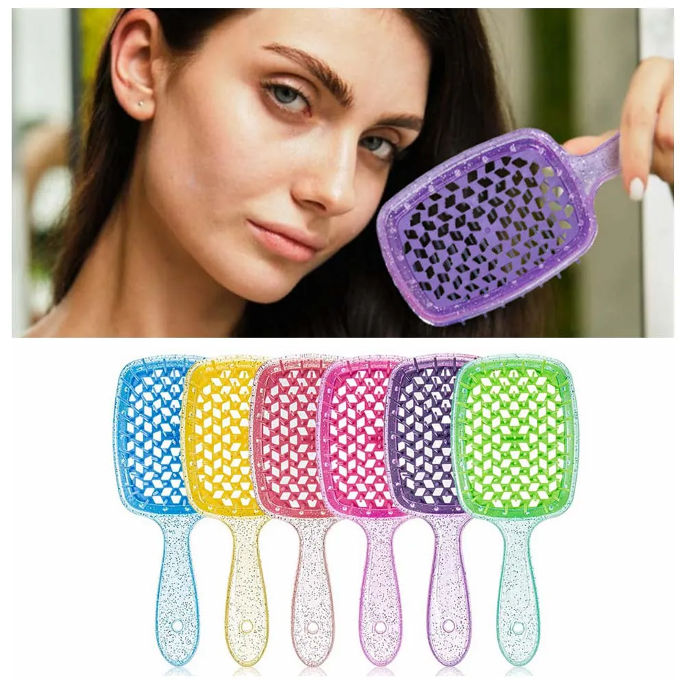 

Hairdressing Wide Teeth Scalp Massage Comb Scalp Massage Wet Dry Use Wide Teeth Air Cushion Comb Hair Styling Tool