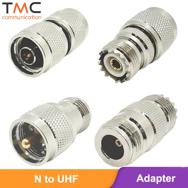 N Type Male Female to PL259 SO239 UHF Male Female RF Coaxial Adapter Connector Kit for Antenna Coax Cable CCTV