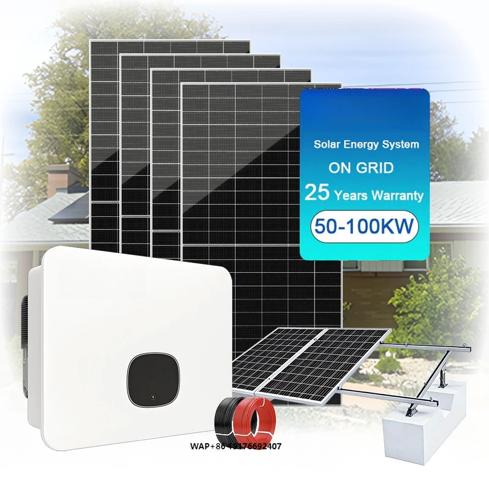 50 100kw Solar Energy Industrial and Commercial Systems Off the Grid House Battery and High Voltage A/C Commercial Solar Systems