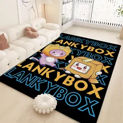 Cute Lankybox Happy Foxy Boxy and Rocky Door Mat Nordic Style Home Doormat Bathroom-Toilet Mats Bedroom Bedside Mats