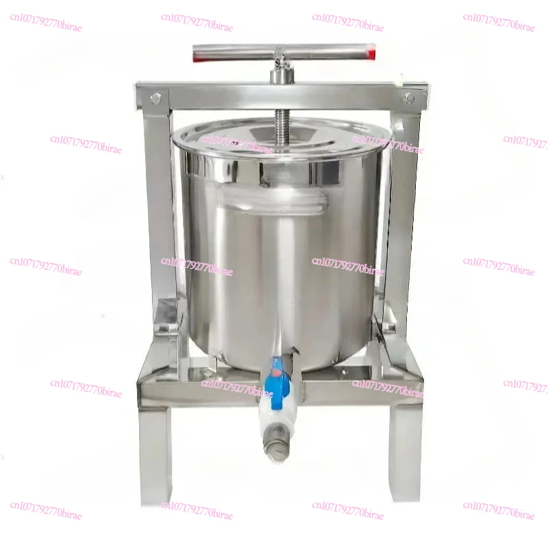 Fully Enclosed Stainless Steel Press - Small Manual for Wax, Soil, Honey & Juicing (Dual-Use Juicer)